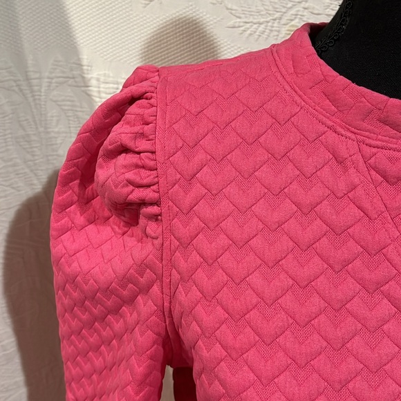 Fate embossed puff long‎ sleeve sweater, size small, NWT - Picture 4 of 16